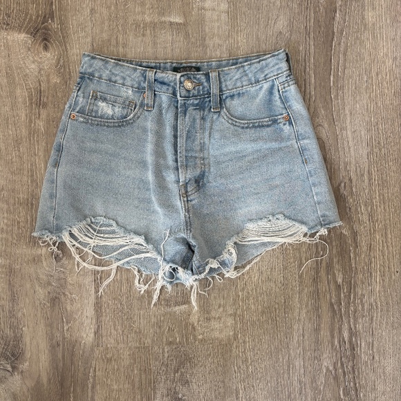 Light Wash Jean Shorts - Picture 1 of 3